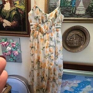 Abercrombie & Fitch Floral Dress - White and Yellow